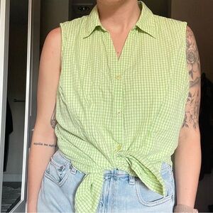 Vintage lime green blouse